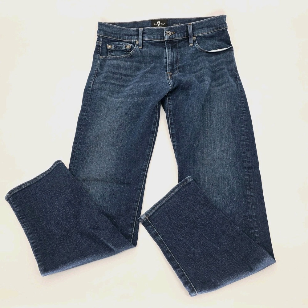 7 For All Mankind Paxtyn Jeans Mens 34x32 Blue Slim Skinny Stretch Denim Luxe